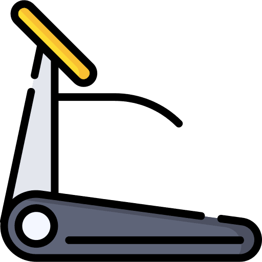 Treadmill train walk training icon