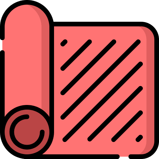 Yoga mat yoga gymnastics gym icon