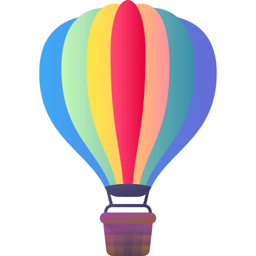 Hot air balloon journey hot air balloon travel icon