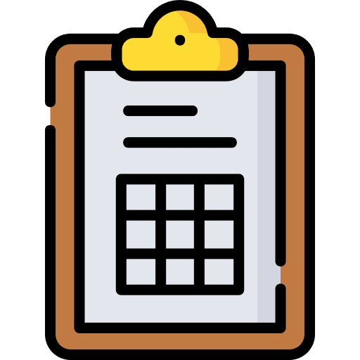 Plan time and date organization clipboard icon