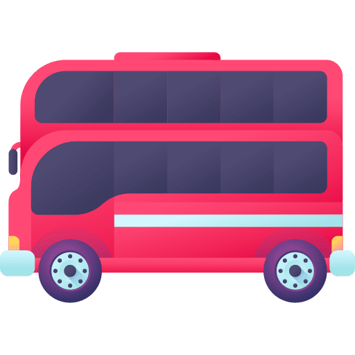 Double decker bus transportation public transport bus icon