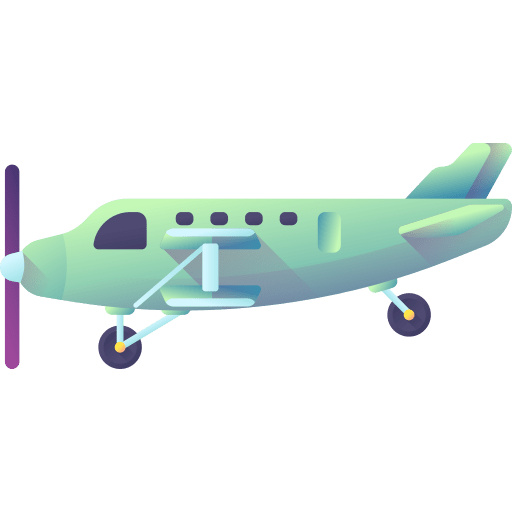 Small plane exploration transport plane icon
