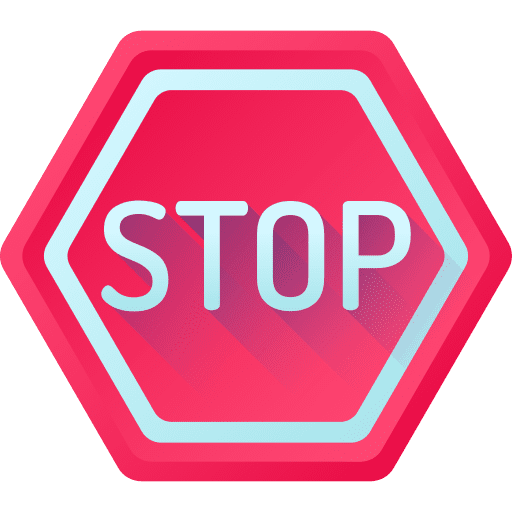 Stop traffic sign signaling circulation icon