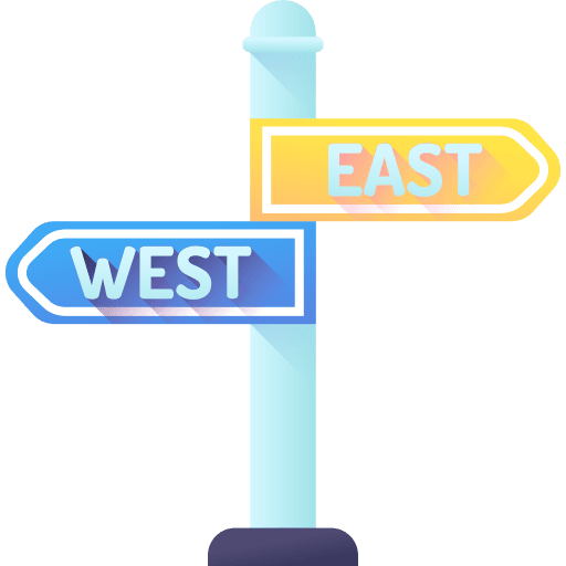 Road sign direction panel orientation icon