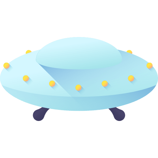 Ufo alien science fiction transportation icon