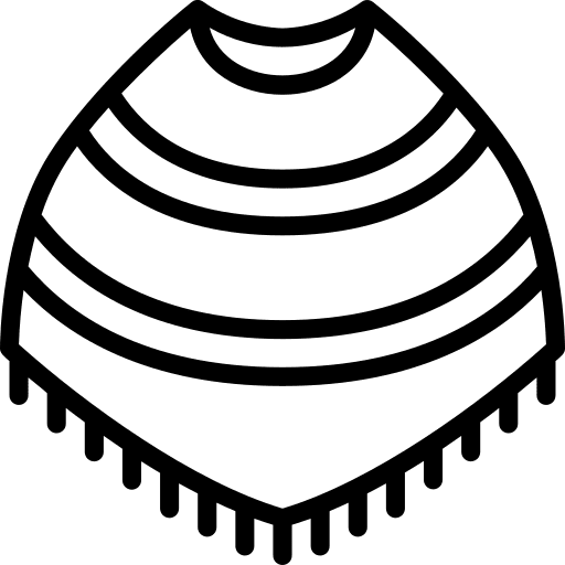 Poncho garment fashion clothes icon