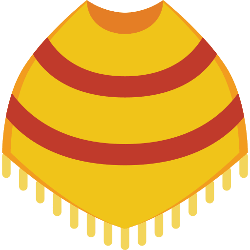 Poncho traditional garment poncho icon