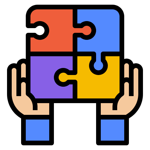 Jigsaw marketing jigsaw puzzle icon