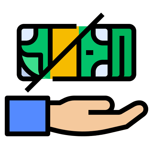 Caution banknote investment money icon