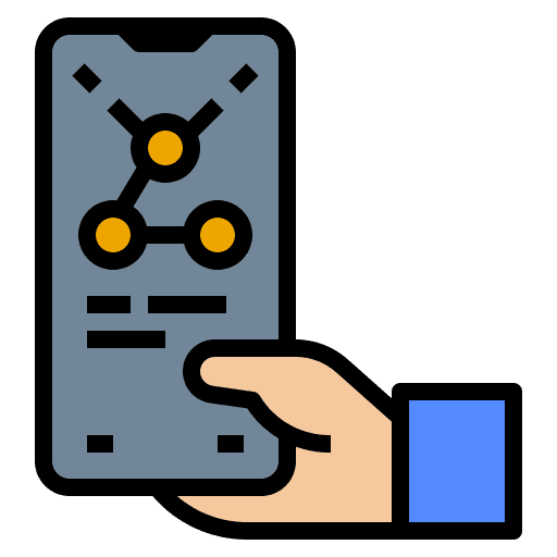 Smartphone marketing smartphone share icon