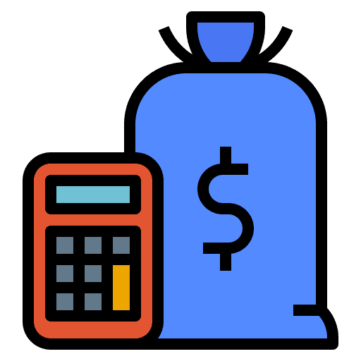 Calculator business and finance financial strategy icon