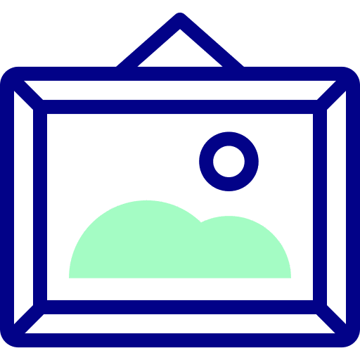 Painting art and design picture frame icon