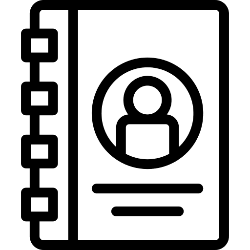 Agenda agenda phone communications icon