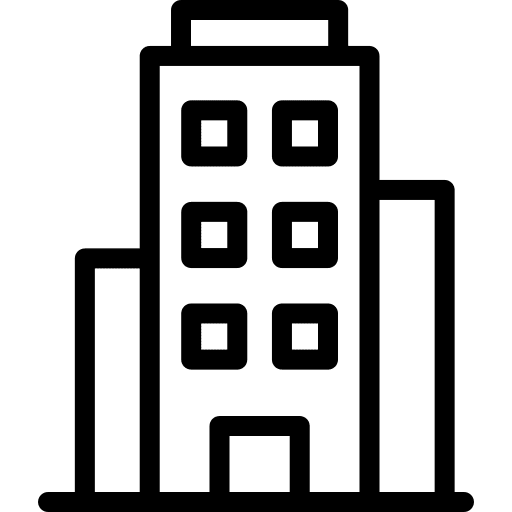 Building company architecture and city commercial building icon