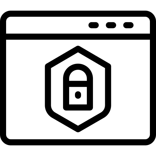 Locked website seo and web webpage icon