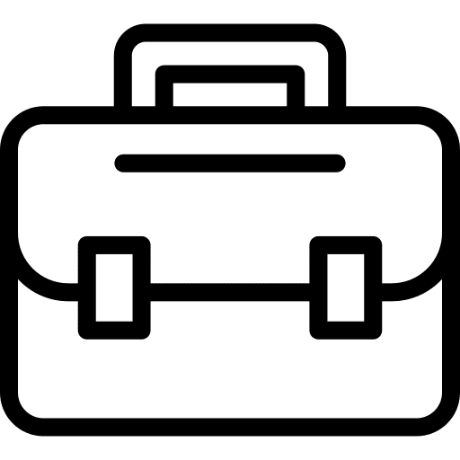 Suitcase work experiences briefcase bag icon