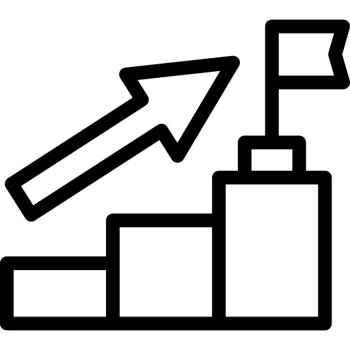 Upstairs progress career goal icon