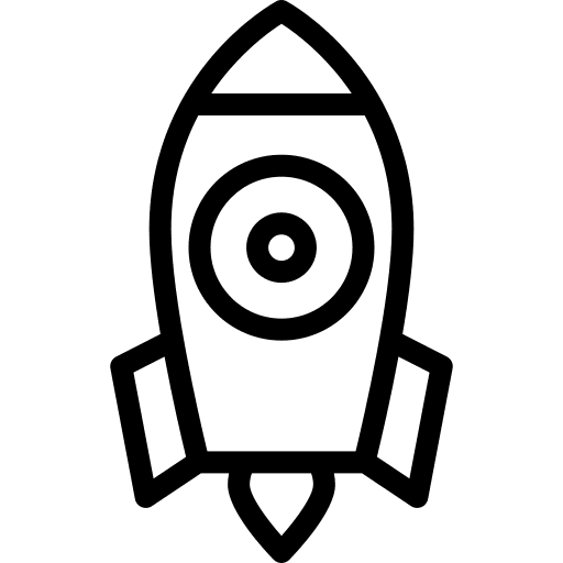 Rocket space ship space shuttle startup icon Rocket space ship space shuttle startup icon