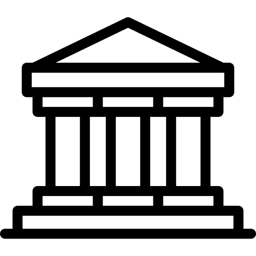 Bank banking columns buildings icon Bank banking columns buildings icon