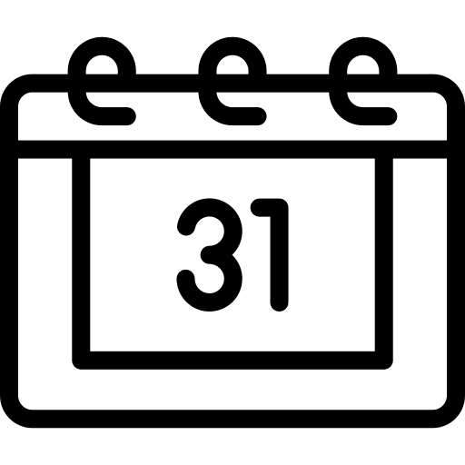 Calendar 31 time and date schedule icon Calendar 31 time and date schedule icon