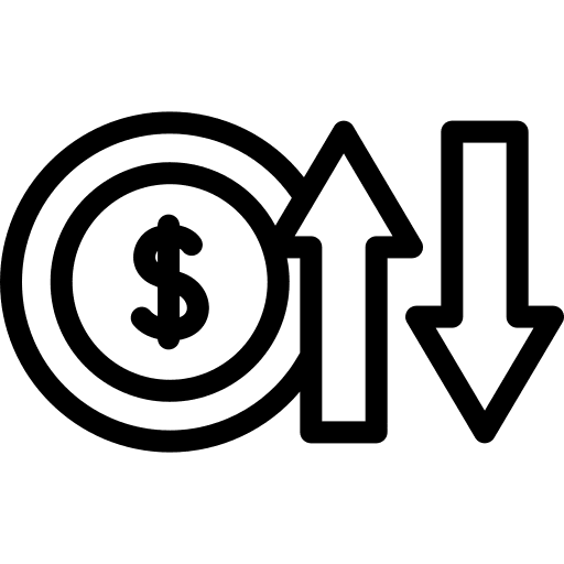 Money finance business coin icon Money finance business coin icon