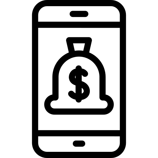 Phone phone online payment business and finance icon Phone phone online payment business and finance icon