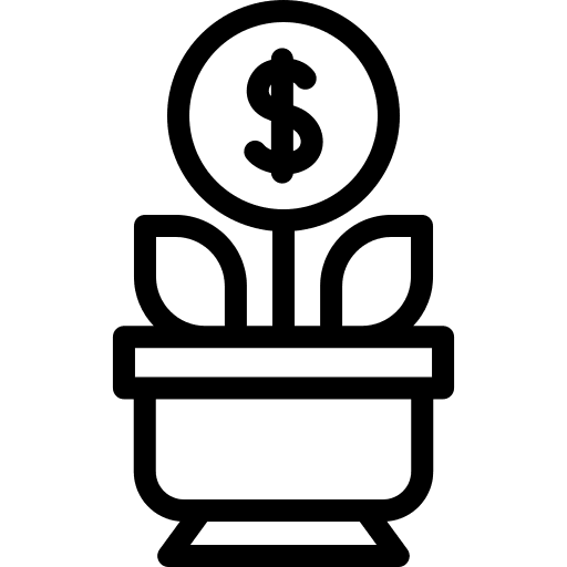 Plant financial security business and finance icon Plant financial security business and finance icon