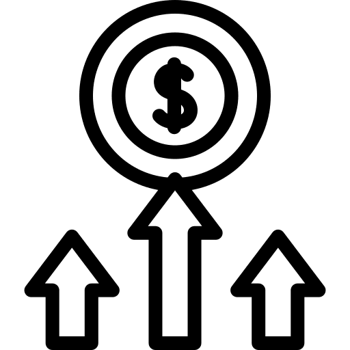 Profit investment growth money icon Profit investment growth money icon