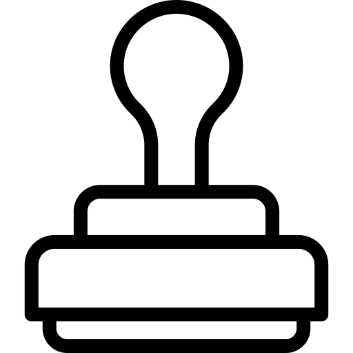 Stamp rubber certificate sign icon Stamp rubber certificate sign icon