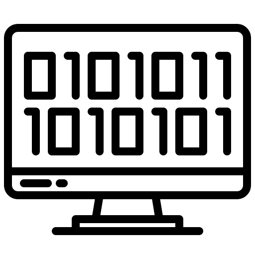 Binary code security computer seo and web icon Binary code security computer seo and web icon