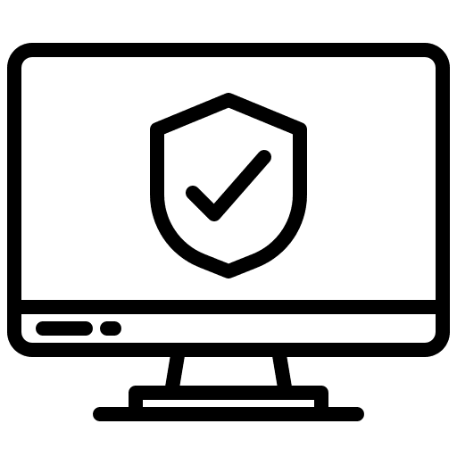 Protection safe website shield icon