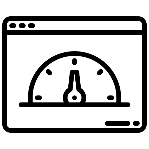 Speed test optimize web page speed test icon