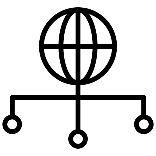 Global network network nodes website icon Global network network nodes website icon