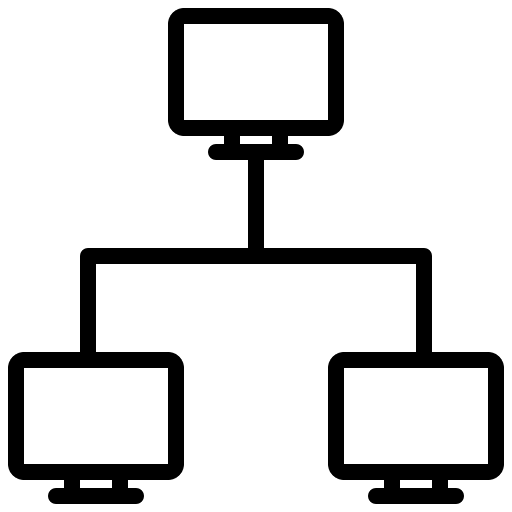 Monitor connected monitor networking icon Monitor connected monitor networking icon
