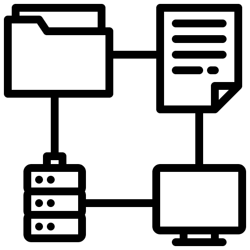 Network data transfer database network icon Network data transfer database network icon