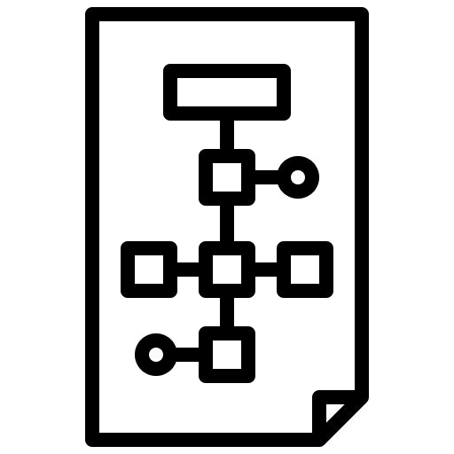 Plans website flow chart files and folders icon Plans website flow chart files and folders icon