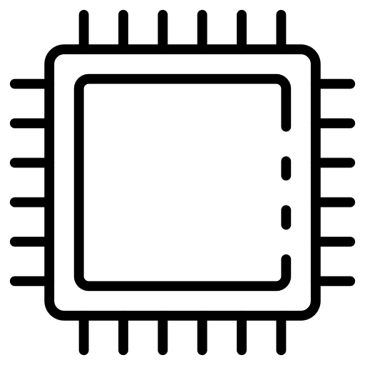 Processor computer electronics chip icon