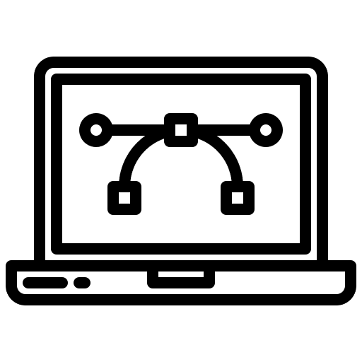 Vector laptop website graphic design icon Vector laptop website graphic design icon