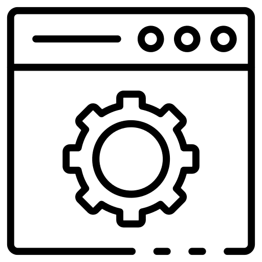 Webpage batch gear webpage icon