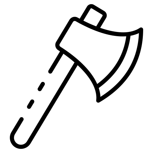 Axe construction and tools firewood carpenter icon