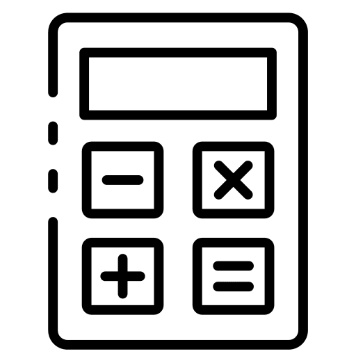 Calculator operations education finances icon