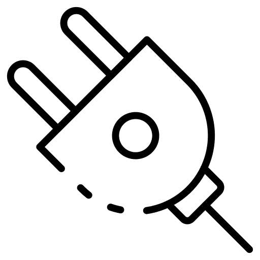 Plug electricity construction and tools charging icon