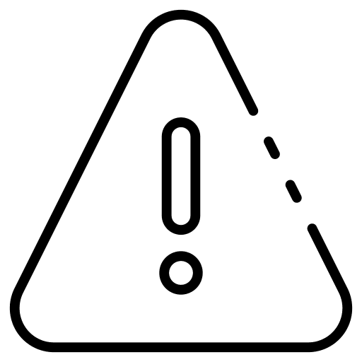 Warning signaling issue danger icon