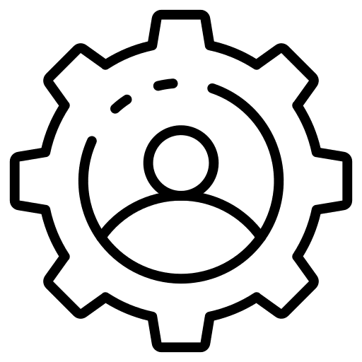 Cogwheel configuration cogwheel profile icon