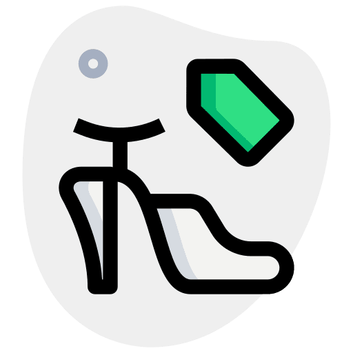 Price tag stiletto commerce and shopping price tag icon