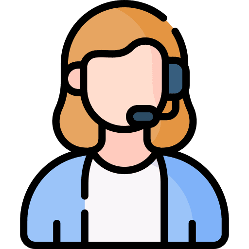 Customer service agent technical support blonde woman icon