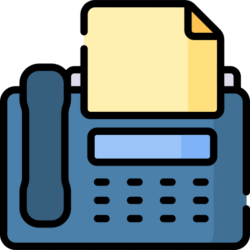 Fax machine marketing electronics office material icon