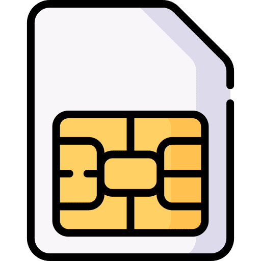 Sim card sim card travel smartphone icon