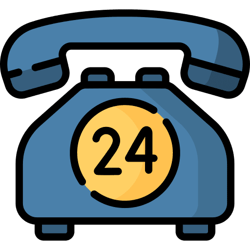 24 hours support telephone customer service client support icon