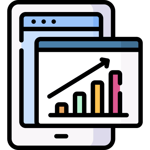 Bar chart cellphone analytics bar chart icon